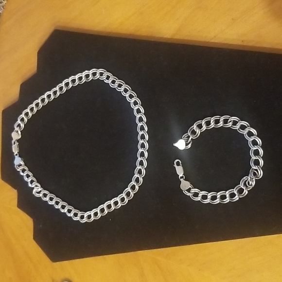 New Sterling silver necklace and Bracelet - Picture 2 of 10